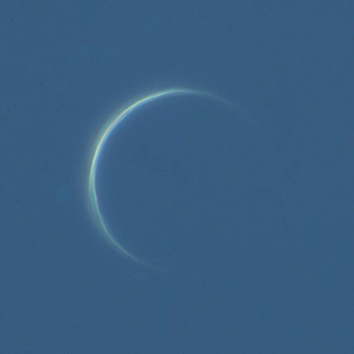 内合直後の細い金星（2012年）