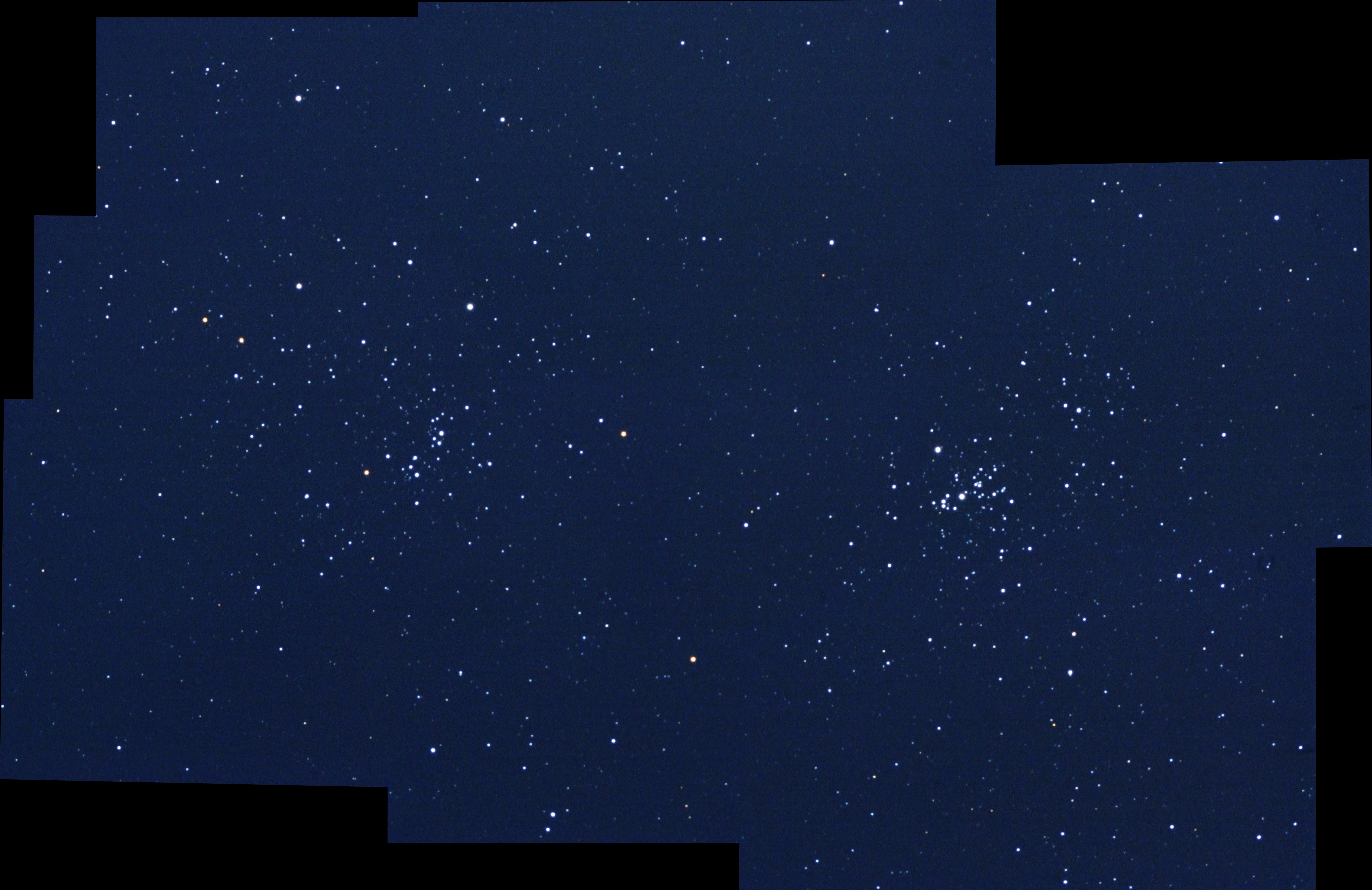 二重星団（散開星団・ペルセウス座）合成